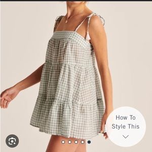 Gingham Abercrombie and Fitch swimsuit cover-up